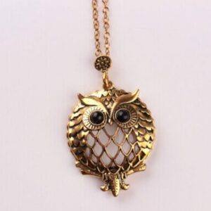COLLANA IN OTTONE CON CIONDOLO GUFO