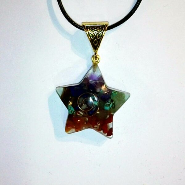 COLLANA ORGONE PENTACOLO E SPIRALE